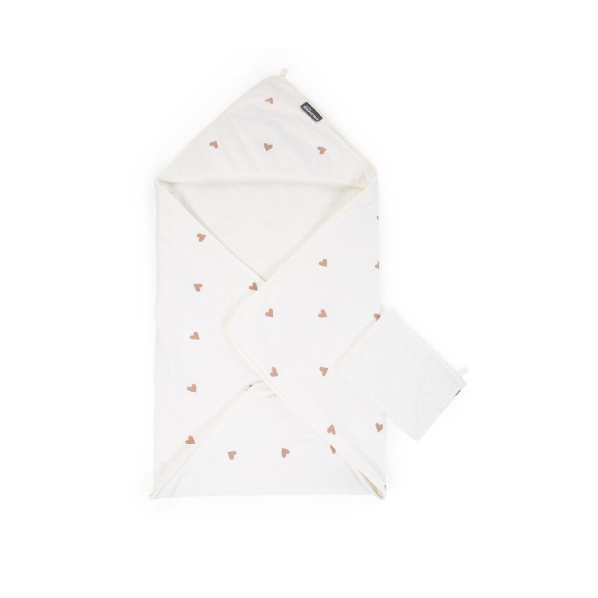 Рушник з капюшоном Childhome 80x80 см hearts Рушник з капюшоном Childhome 80x80 см hearts