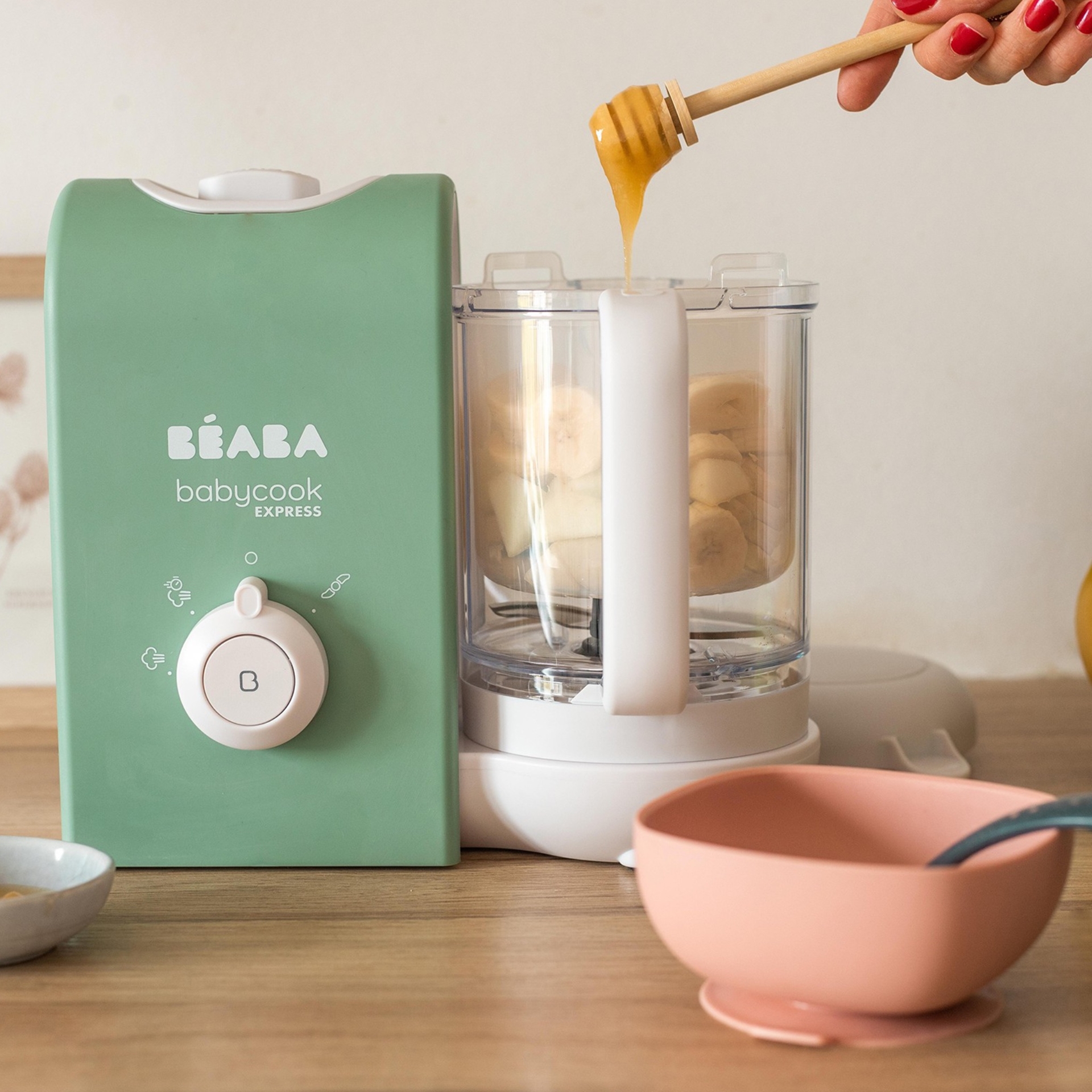 Пароварка-блендер Beaba Babycook Express Оливковий