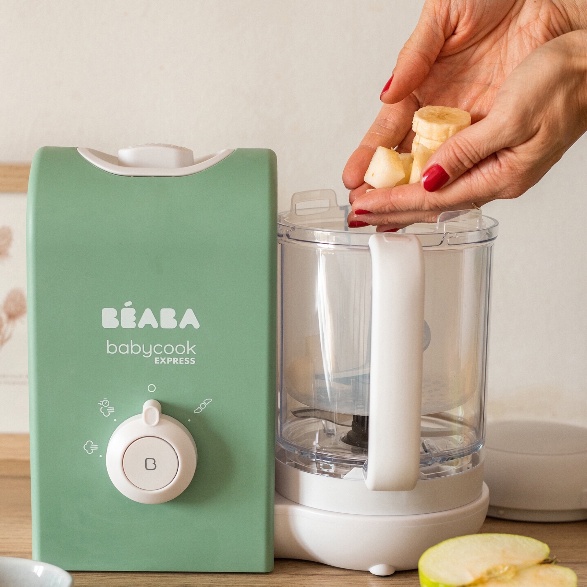 Пароварка-блендер Beaba Babycook Express Оливковий