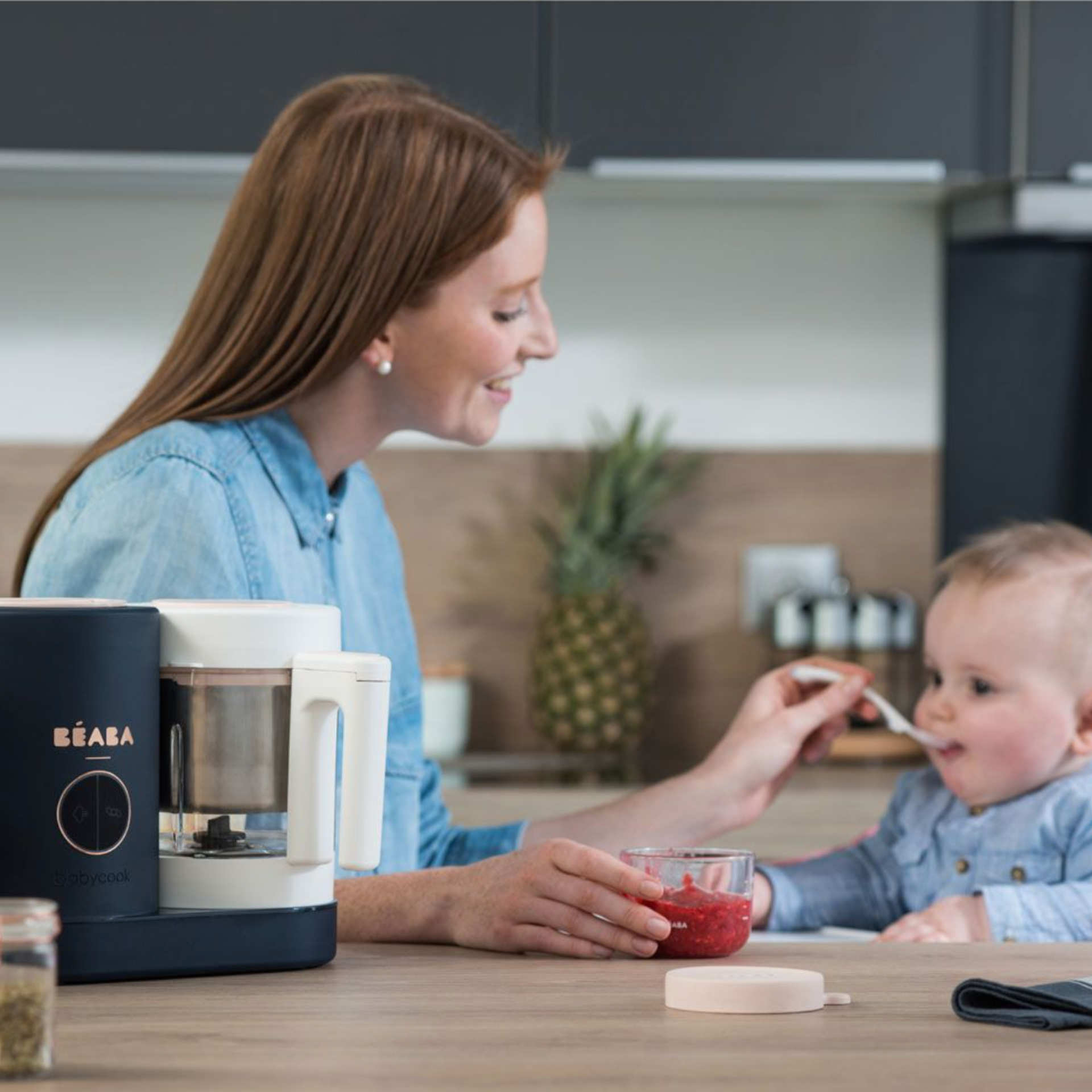 Пароварка-блендер Beaba Babycook Neo Темно-синій