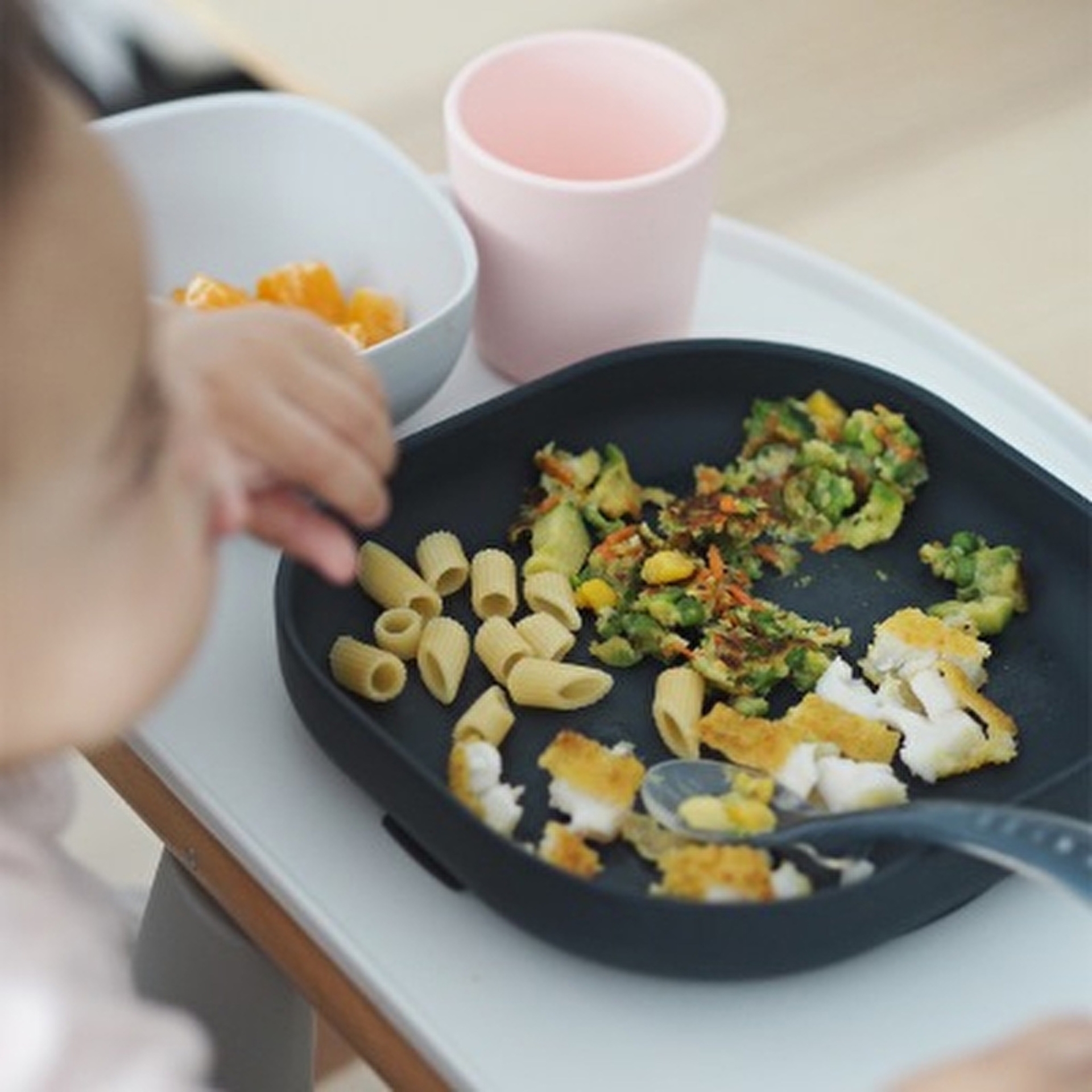 Набір силіконового посуду Beaba Babycook, 4 предмета, синій/рожевий