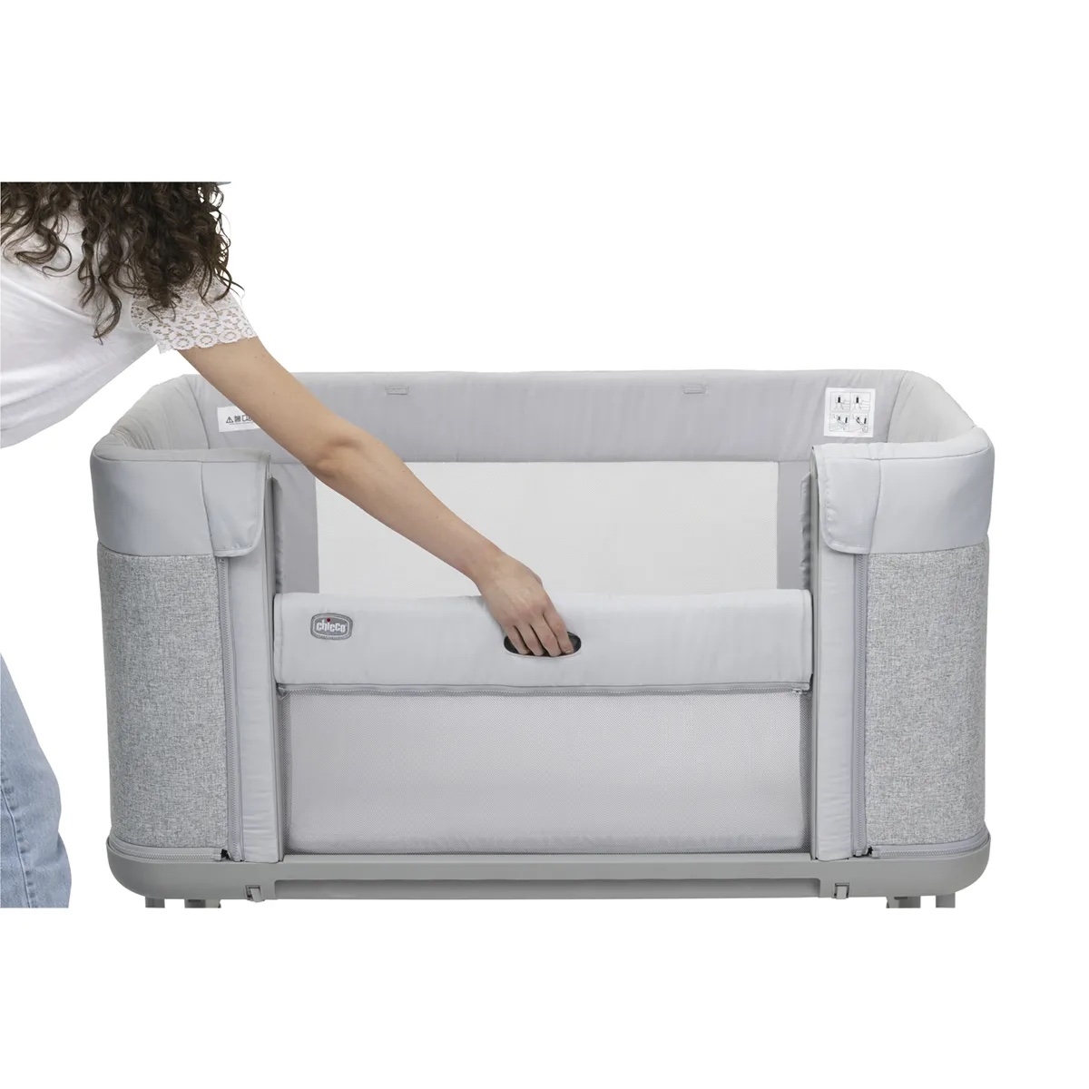 Ліжко Chicco Next2Me Forever, комод Класичний та шафа від MamoTato  (білий, сірий)