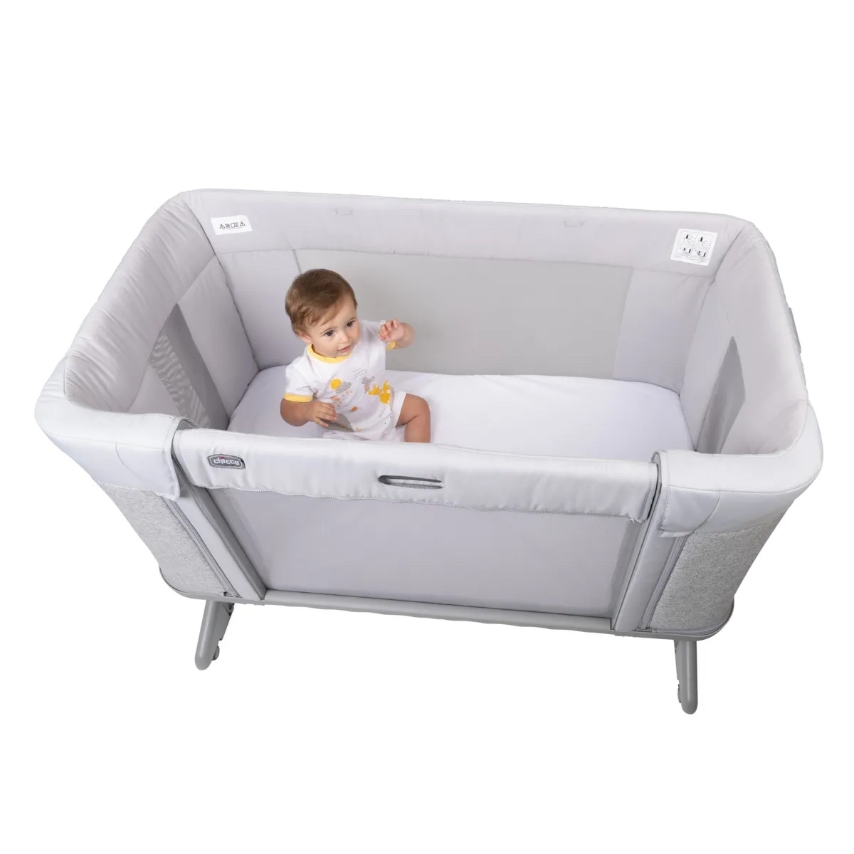 Ліжко Chicco Next2Me Forever, комод Класичний та шафа від MamoTato  (білий, сірий)