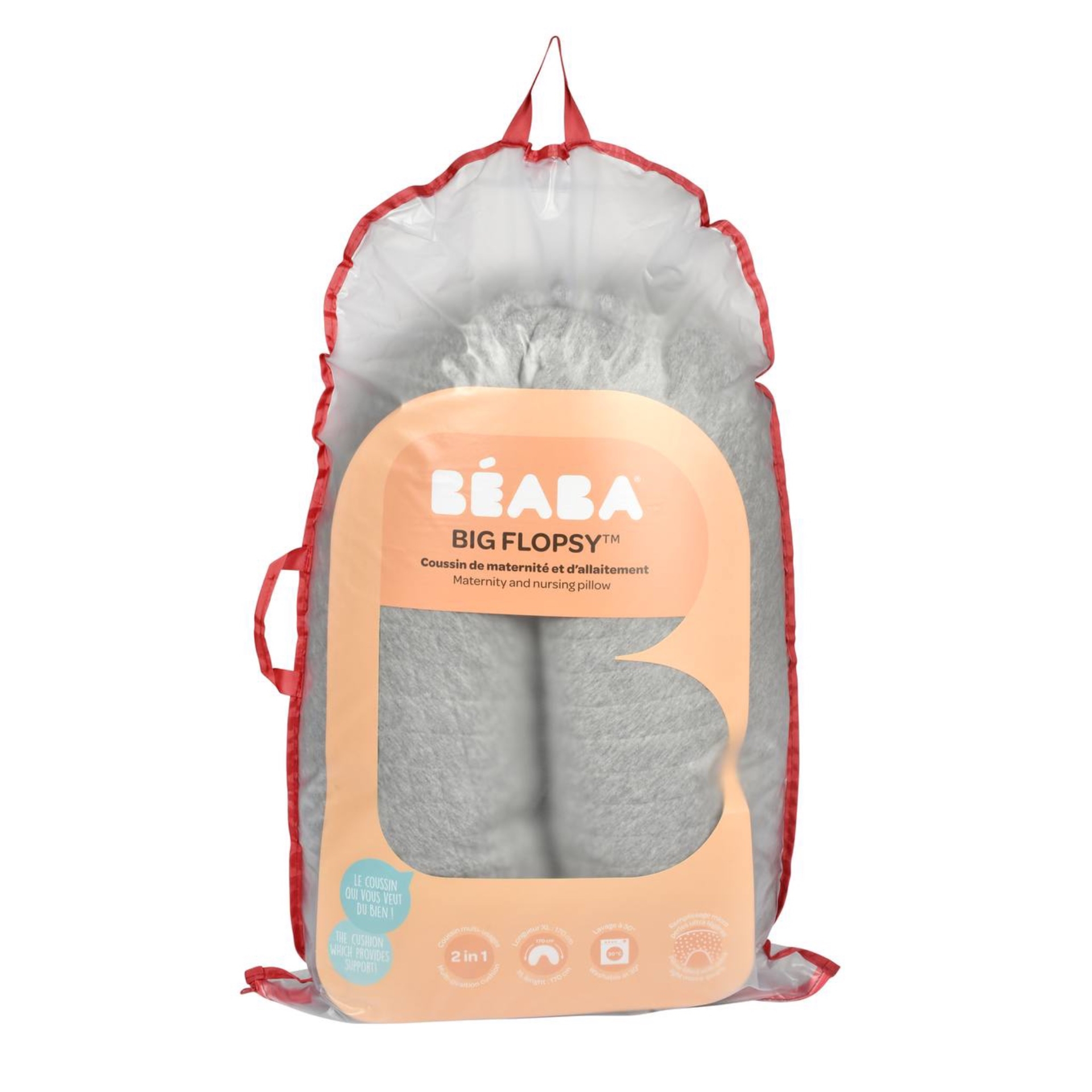 Подушка для вагітних і годування Beaba Big Flopsy heather grey