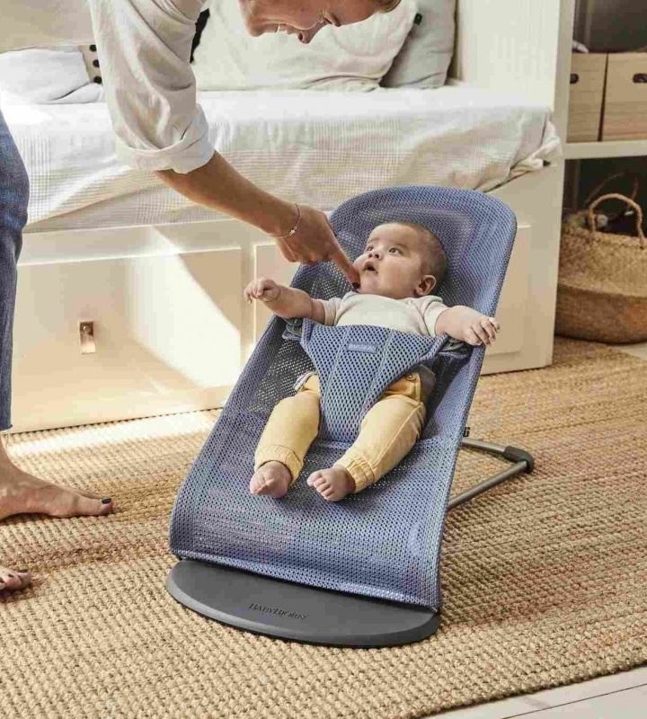 Шезлонг BabyBjorn Bouncer BLISS Mesh Navy Blue