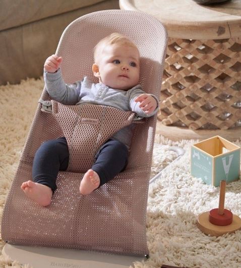 Шезлонг BabyBjorn Bouncer BLISS Mesh Dusty Pink