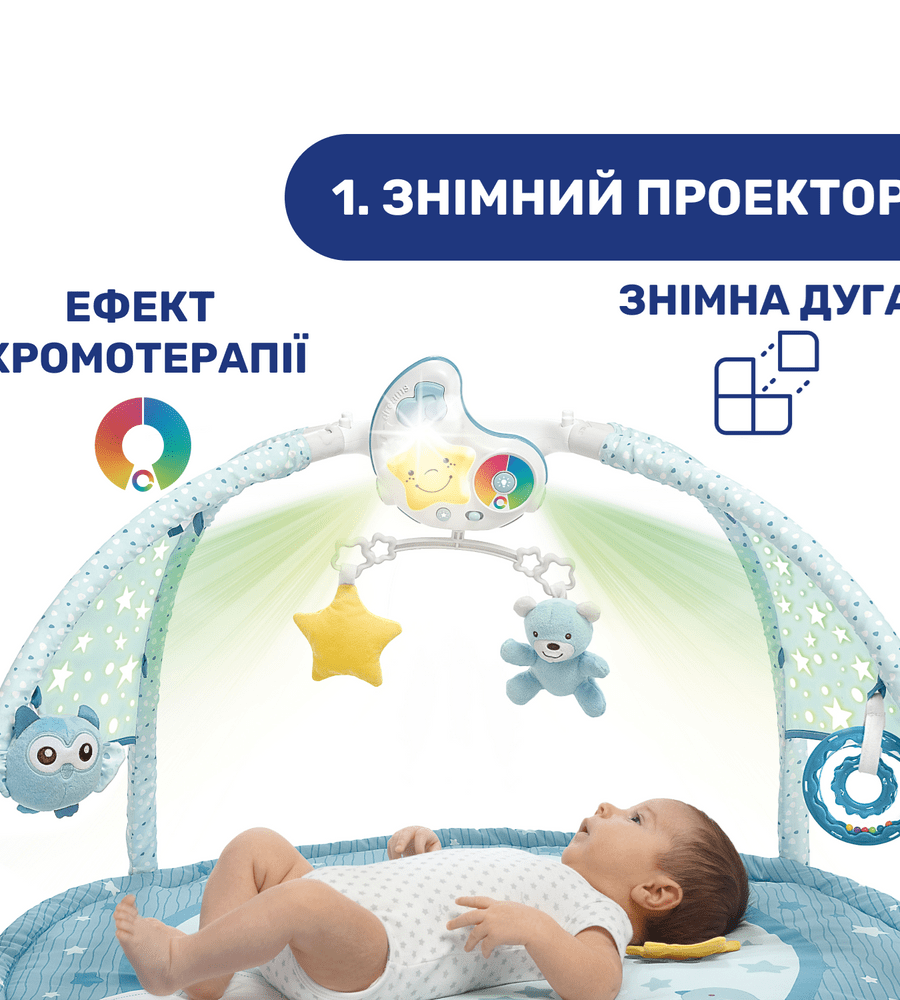 Розвиваючий килимок Chicco "Enjoy Colours" блакитний