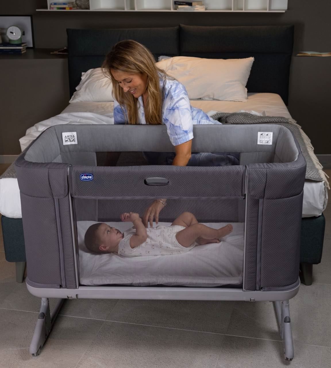 Ліжечко 3 в 1 Chicco Next2Me Forever Slate Grey
