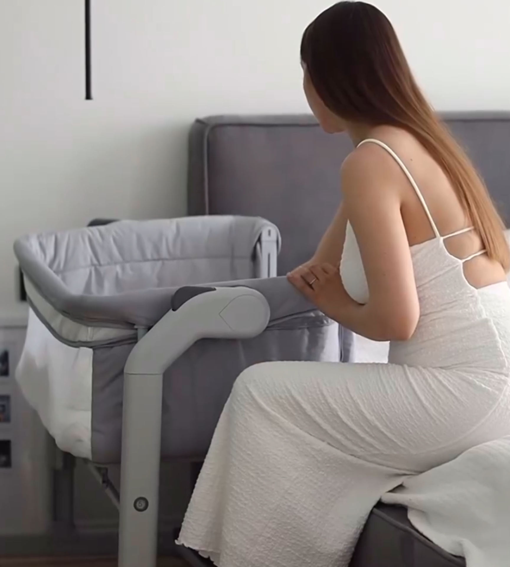 Дитяче ліжечко Chicco Next2Me Magic Evo світло-сірий