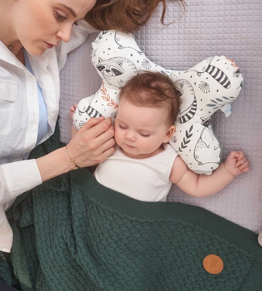 Бавовняний в'язаний плед Ceba Baby Waves, 90x90 см