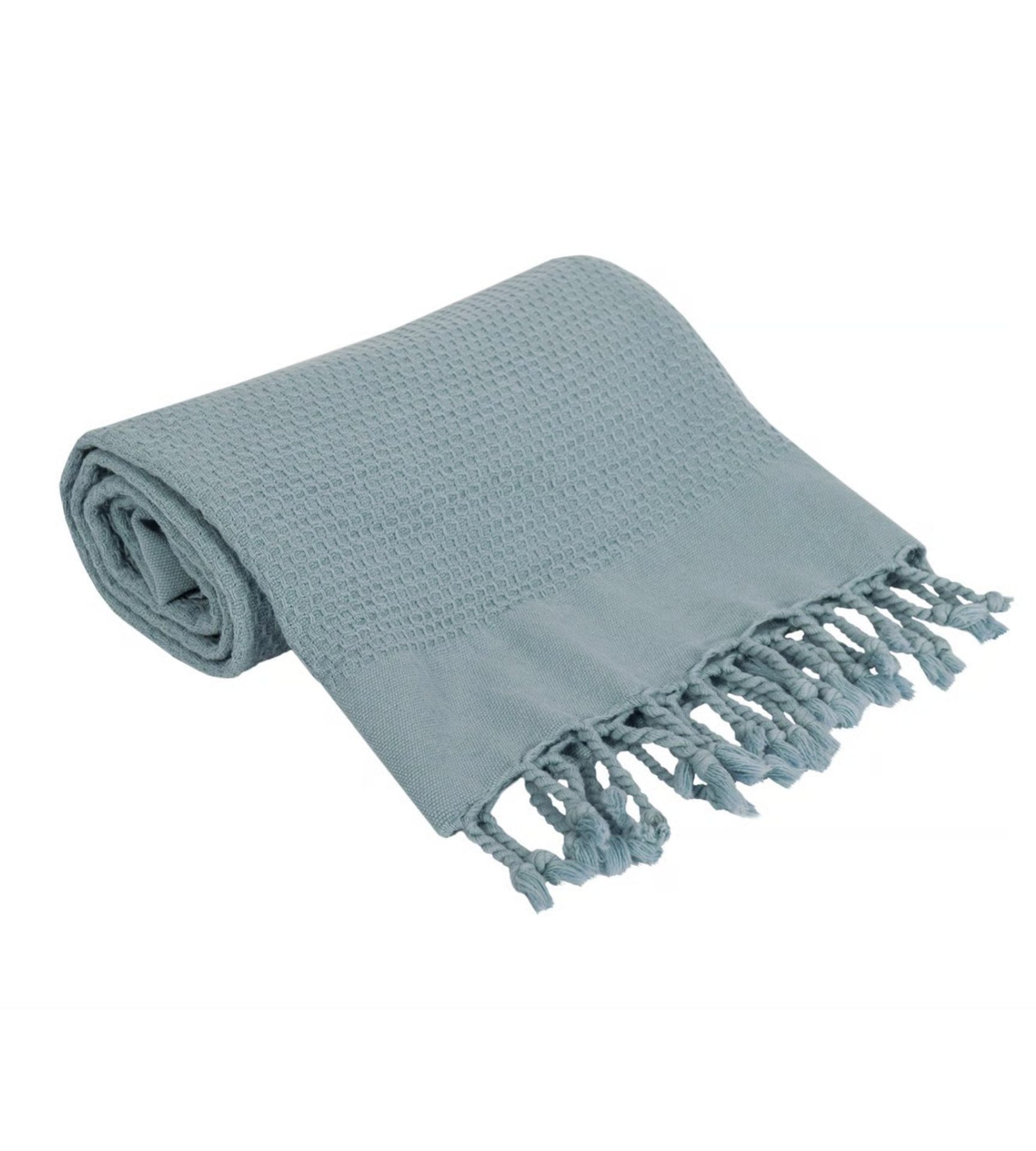  Бавовняний плед Ceba Baby Basic Vintage, 90х85 см бірюзовий