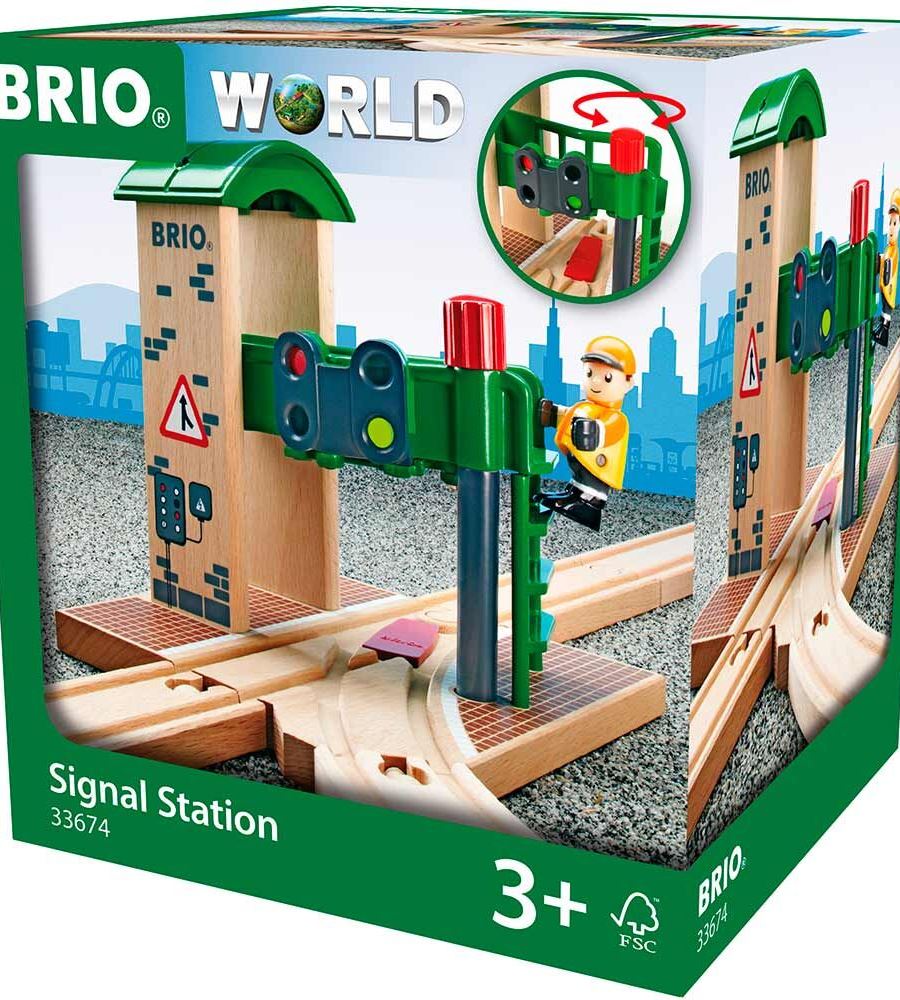 Сигнальна станція BRIO зі стрілкою і світлофором