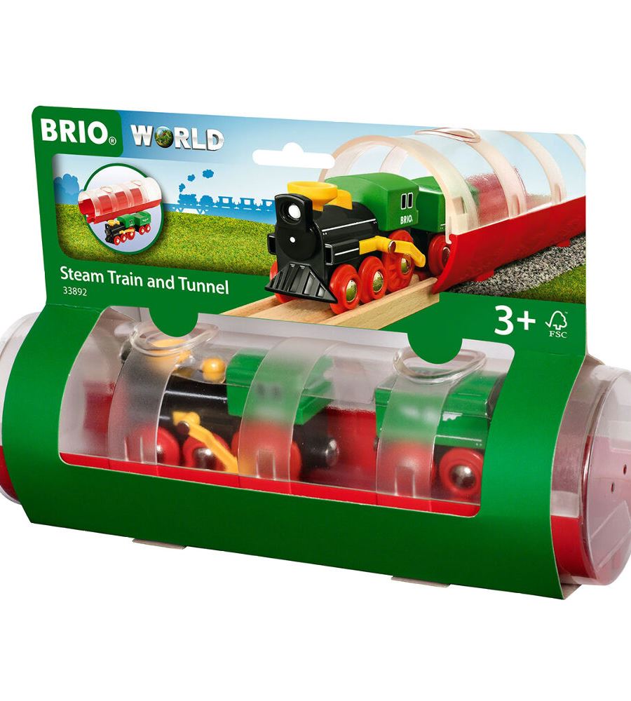 Паровоз для залізниці BRIO з тунелем